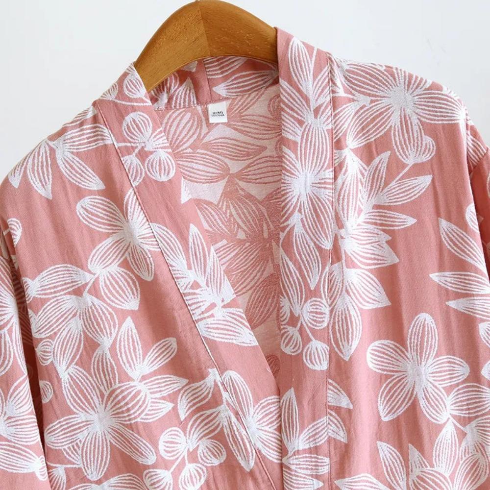 Zachte en Ademende Katoenen Kimono Badjas