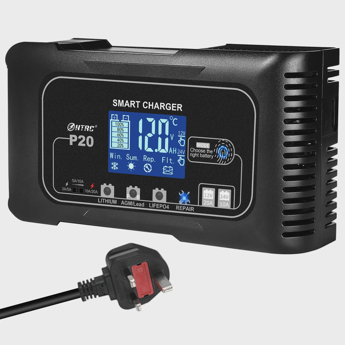 Slimme Automatische Acculader 12V/24V