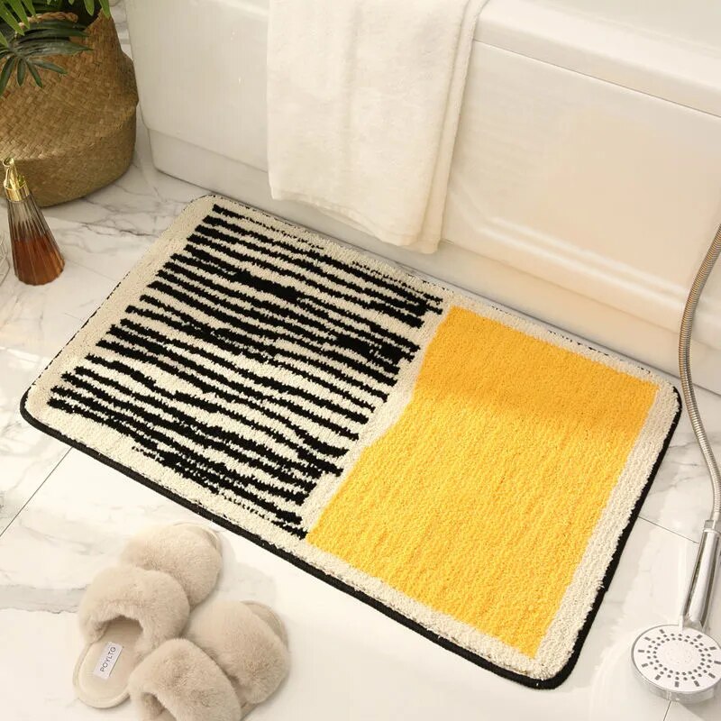 Luxe Handgemaakte Badmat met Abstract Design