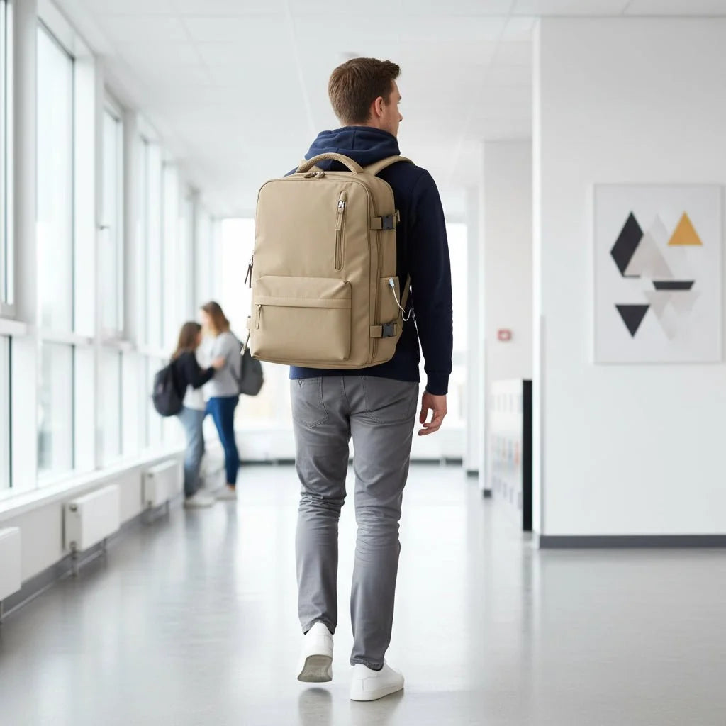 Veelzijdige laptoprugzak voor school en reizen
