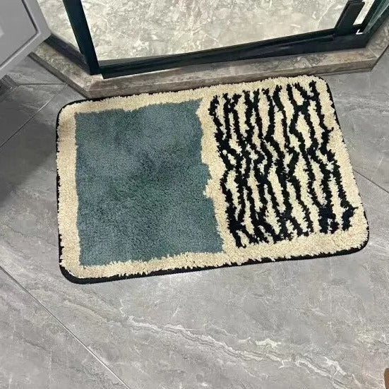 Luxe Handgemaakte Badmat met Abstract Design