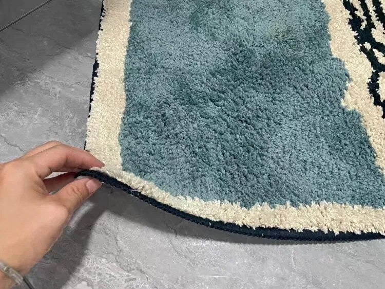Luxe Handgemaakte Badmat met Abstract Design
