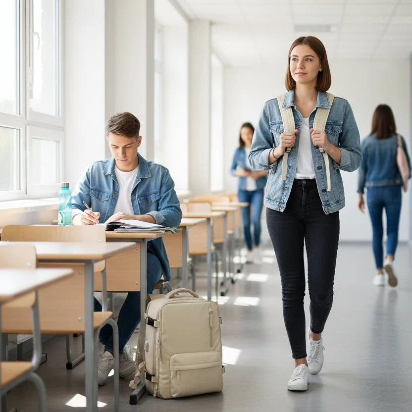 Veelzijdige laptoprugzak voor school en reizen