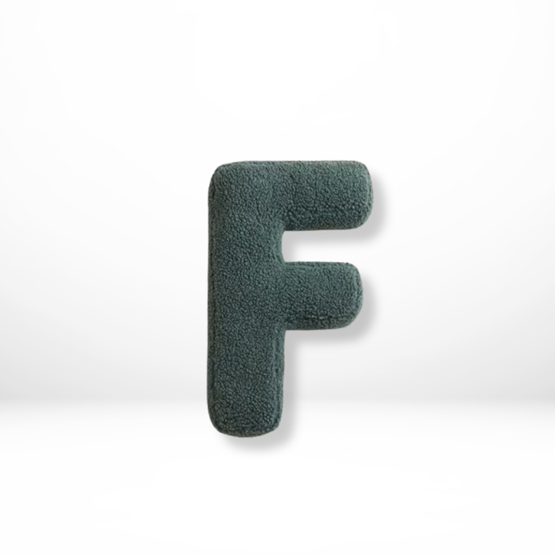Fluwelen letterkussen gepersonaliseerd