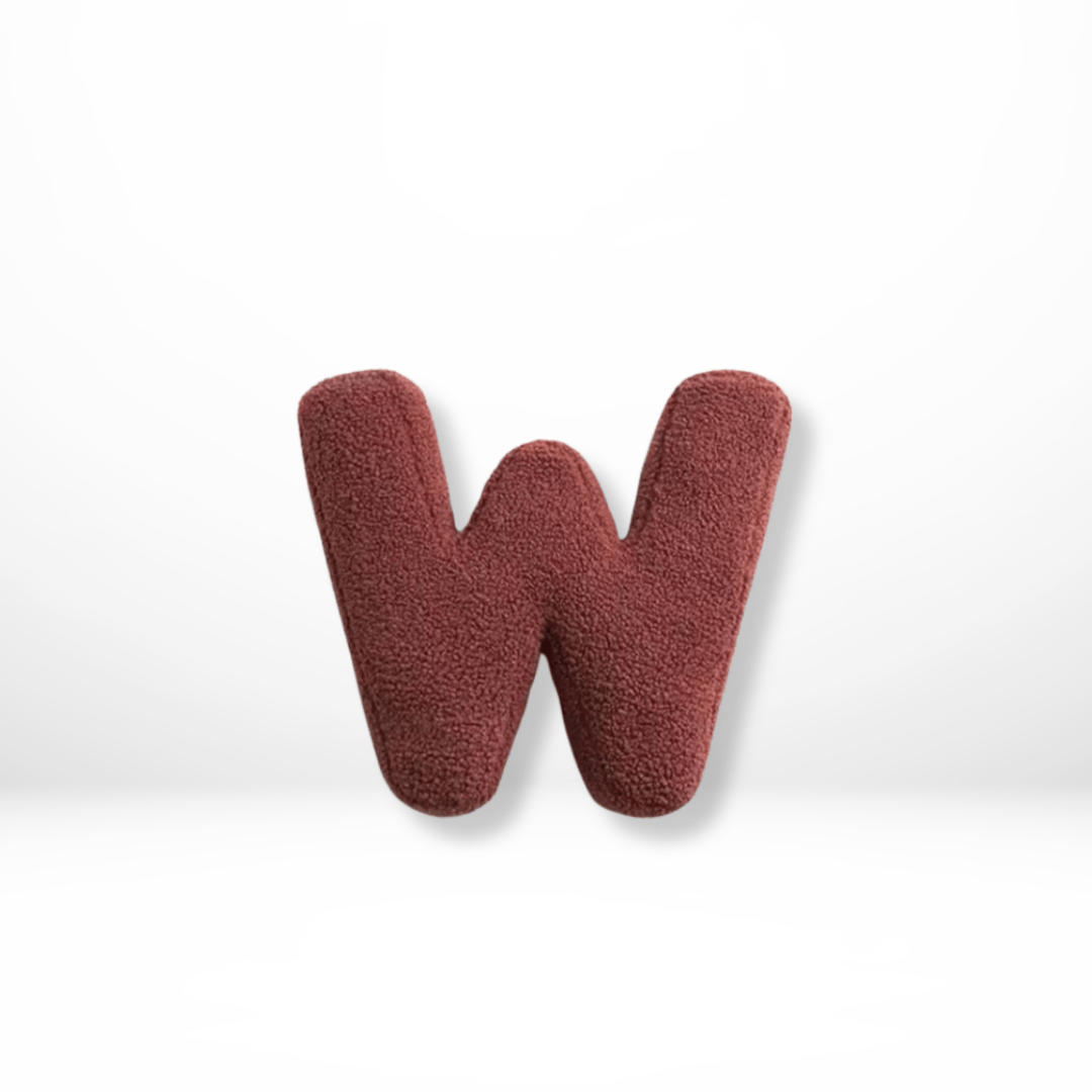 Fluweel letterkussen