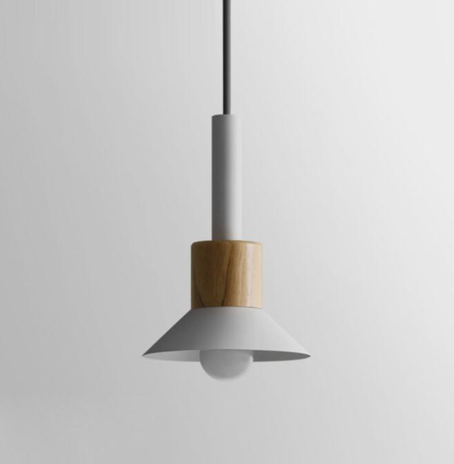 Novaro metalen en houten hanglamp