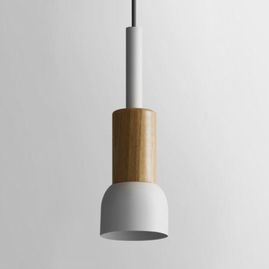 Novaro metalen en houten hanglamp