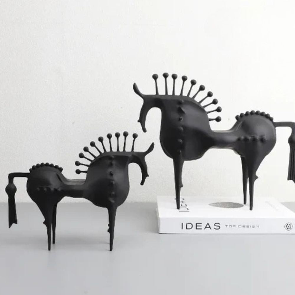 Bram abstract paard metalen sculptuur
