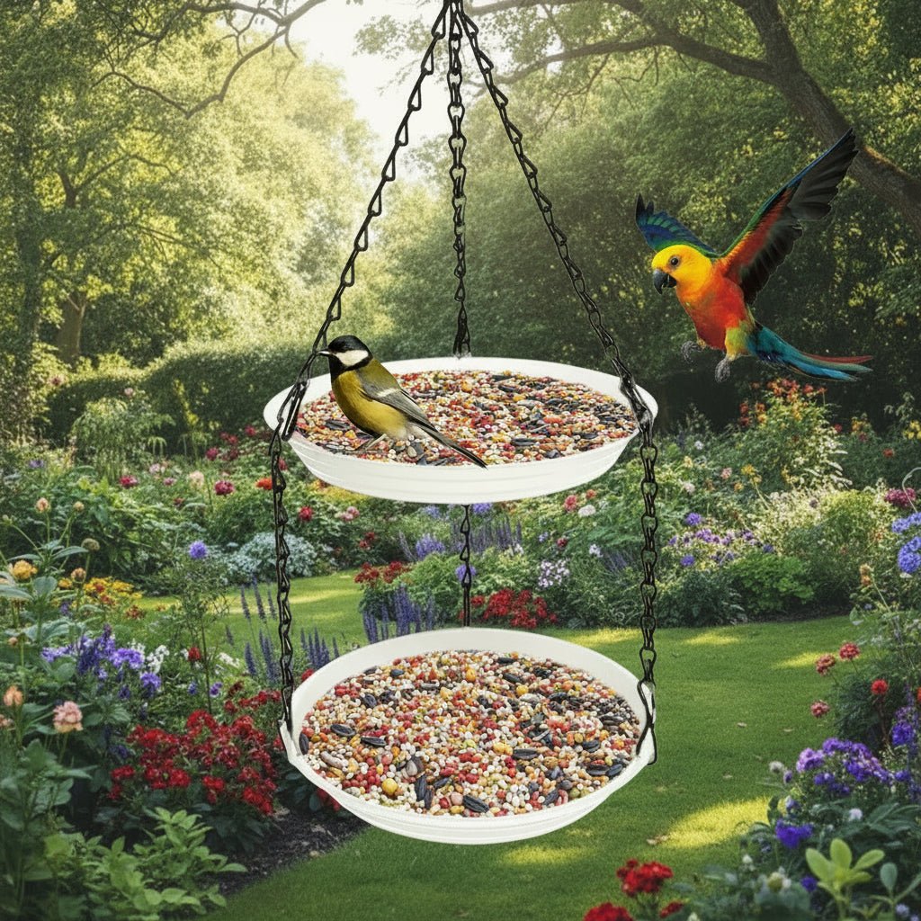 Dubbele Hangende Vogelvoederbak