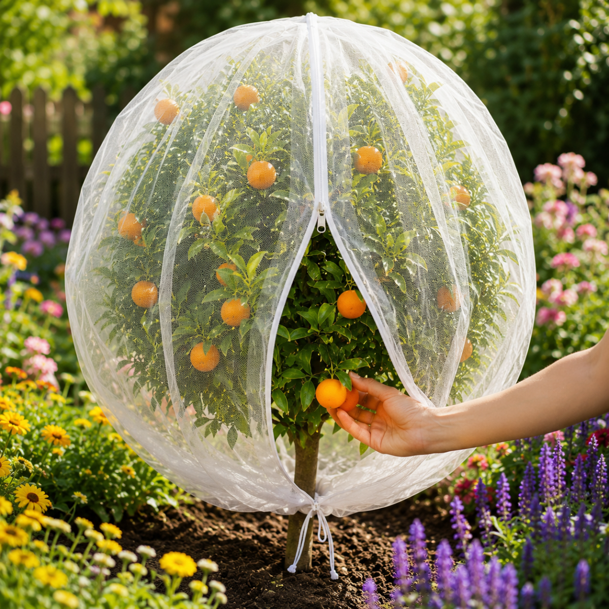 Fruitveil trekkoord beschermzakken voor fruitbomen