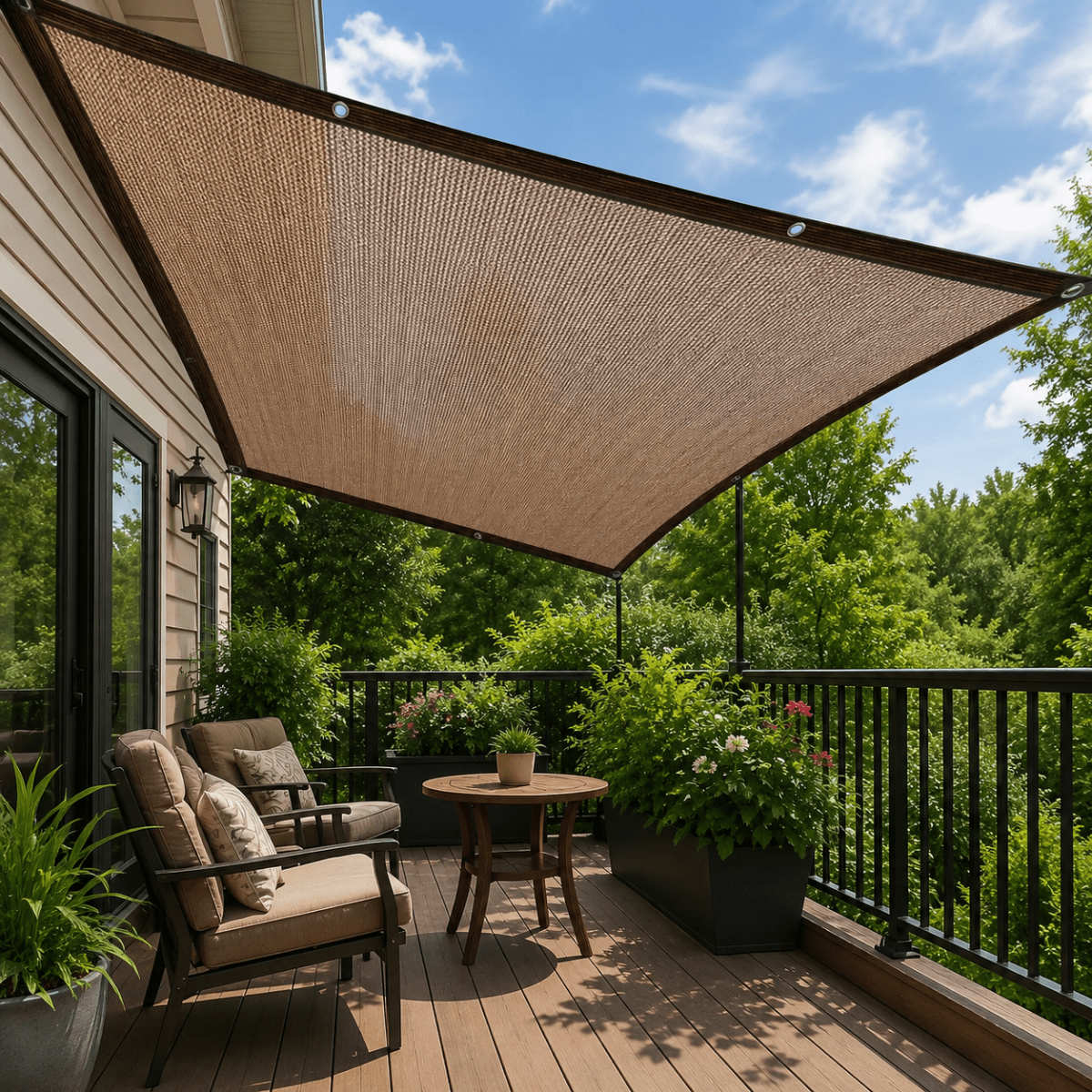 Premium HDPE schaduwdoek voor tuin en terras