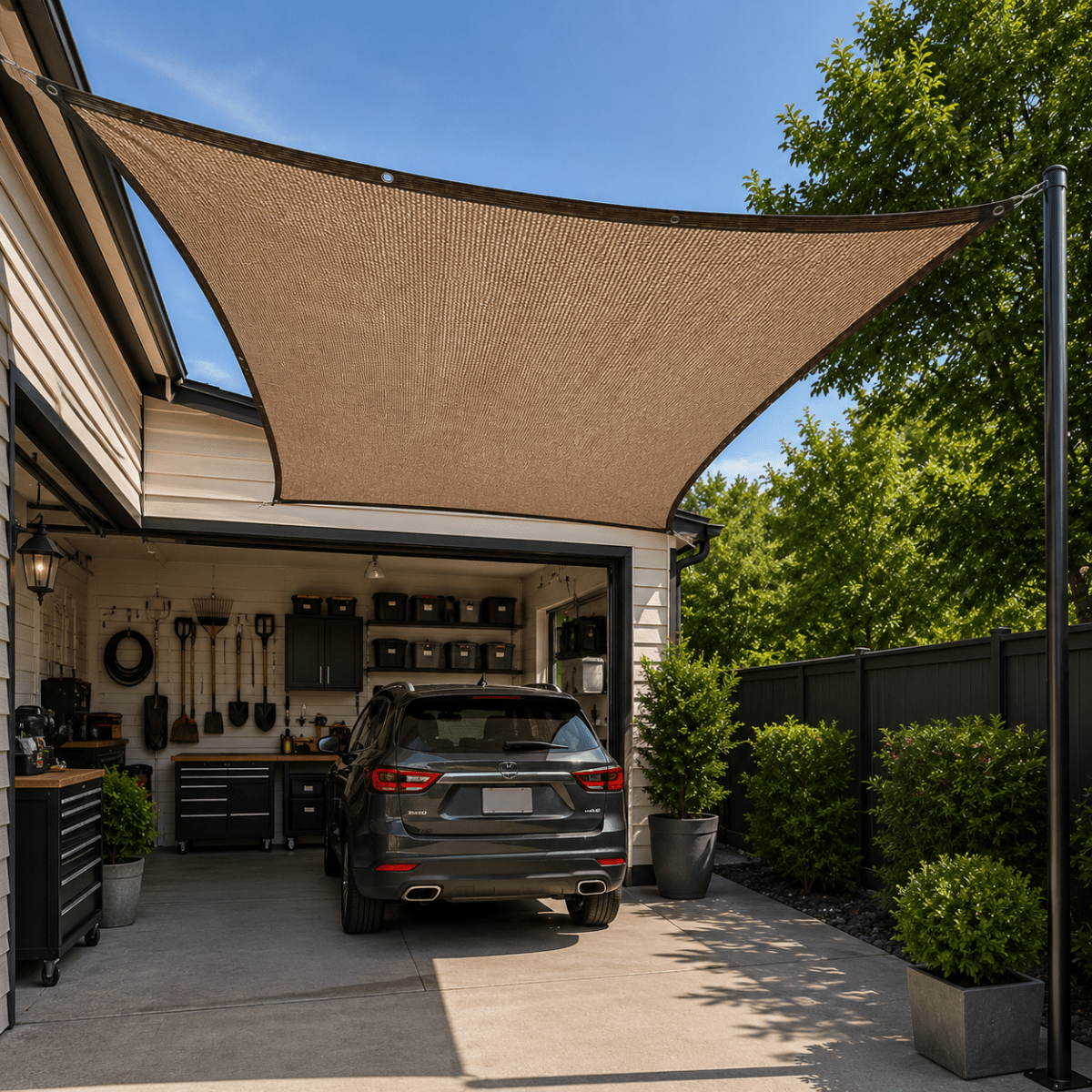 Premium HDPE schaduwdoek voor tuin en terras