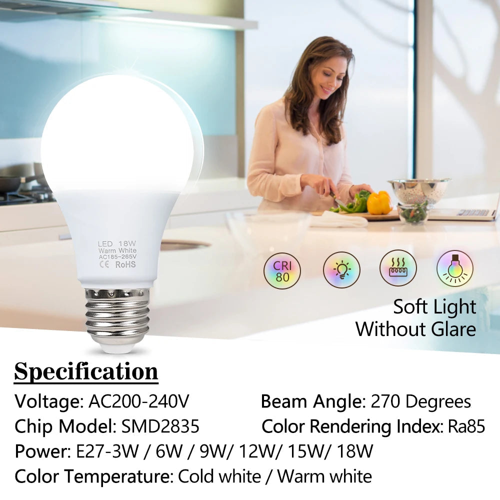 E27 LED Lamp Warm Wit