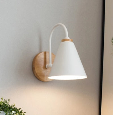 Moderne Boog Wandlamp Metaal en Hout
