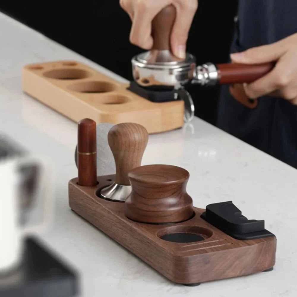 Espresso tamperstation met antislipvoet