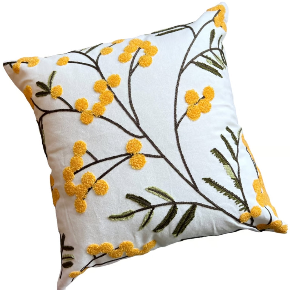 Elysia geborduurde bloemen kussenhoes