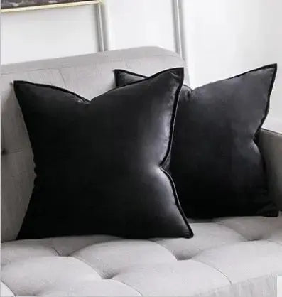 Luxe Fluwelen Kussenhoes Met Flanellen Rand