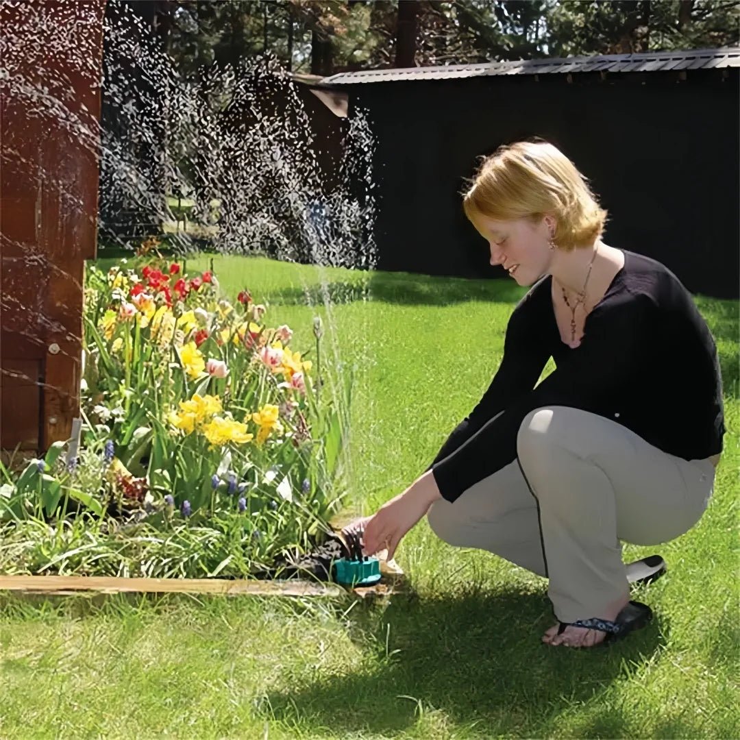 Automatische 360-graden tuinsproeier met meerdere koppen