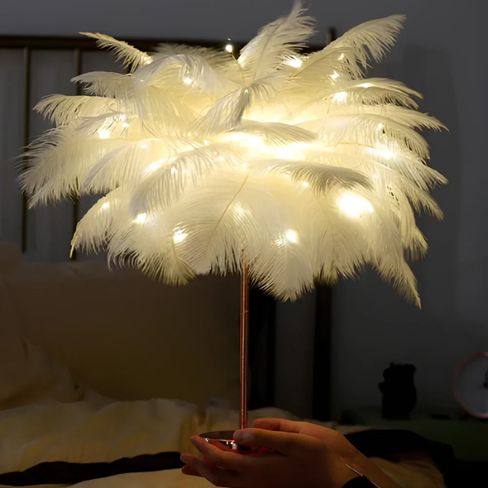 LumiFeather veren tafellamp