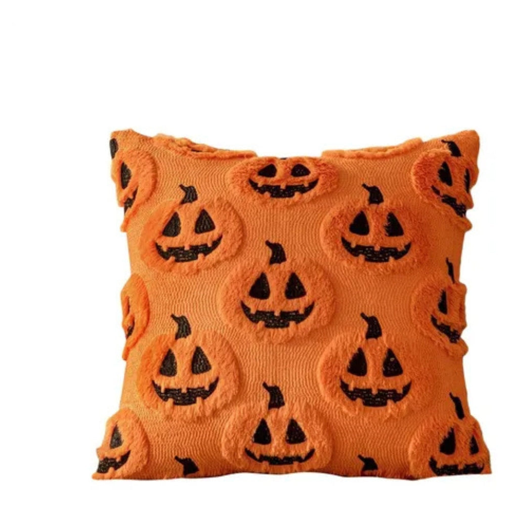 Zachte Fleece Kussenhoes Met Pompoenpatroon 45x45 cm
