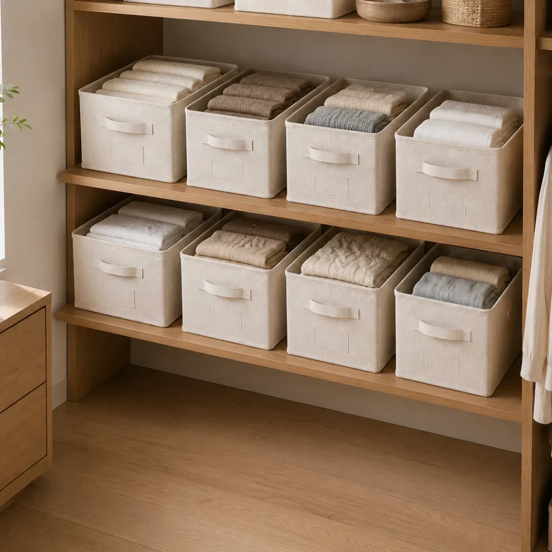 Opvouwbare linnen lade-organizer