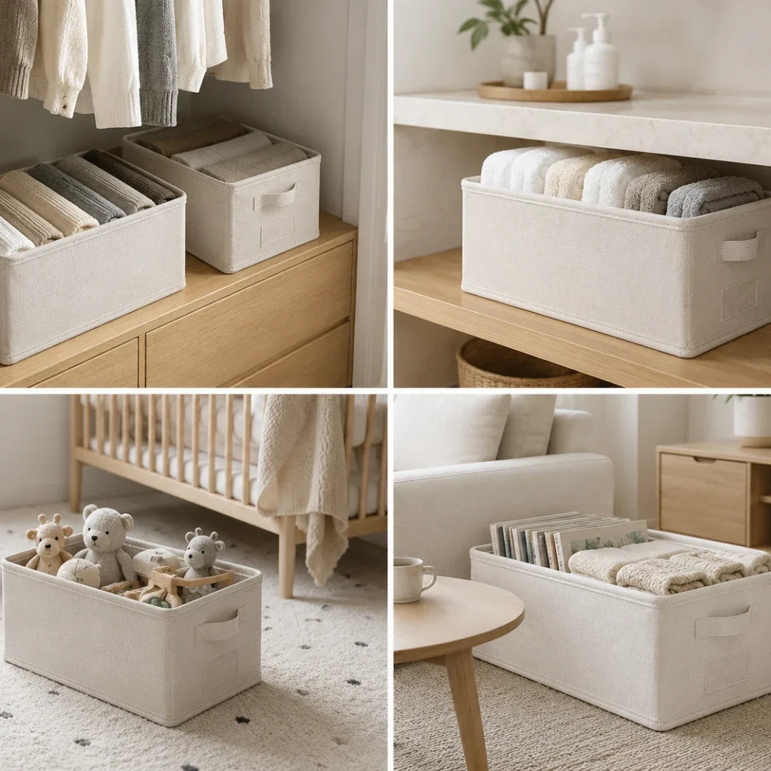 Opvouwbare linnen lade-organizer