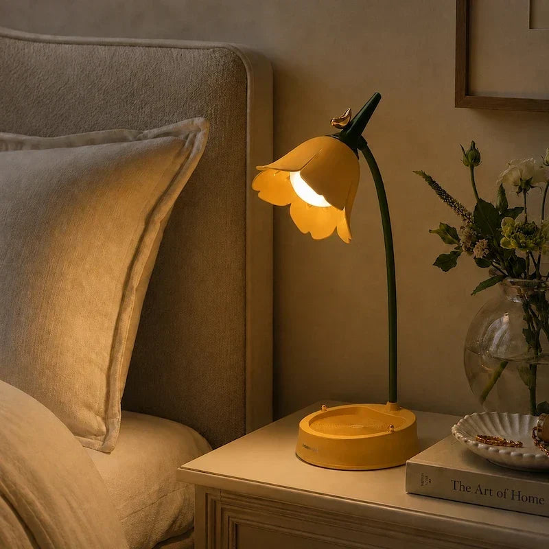 Draadloze LED Bureaulamp met Bloemkap