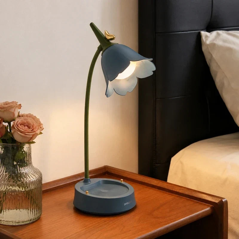 Draadloze LED Bureaulamp met Bloemkap