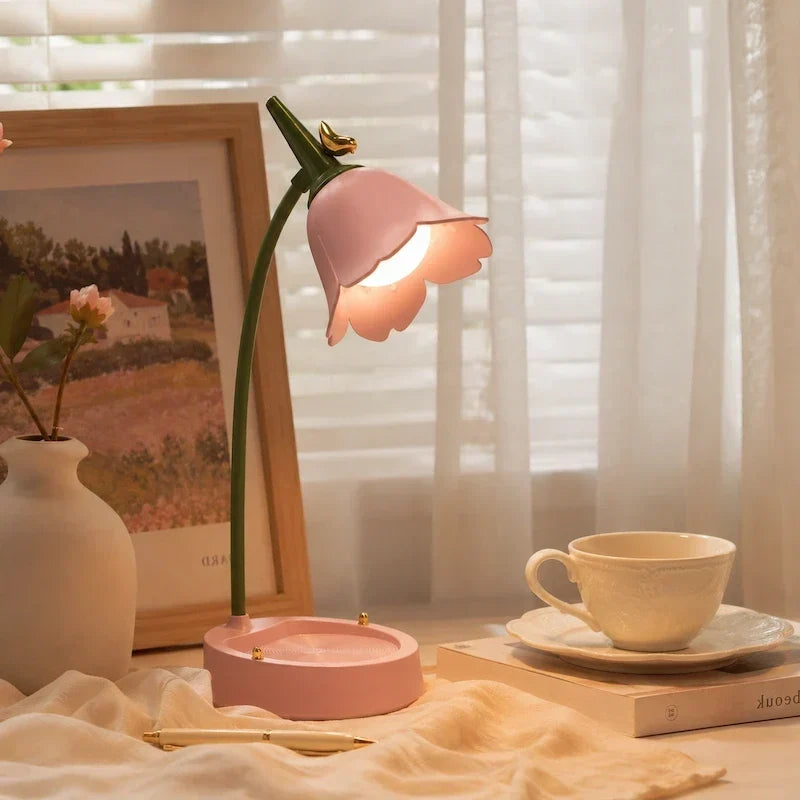 Draadloze LED Bureaulamp met Bloemkap