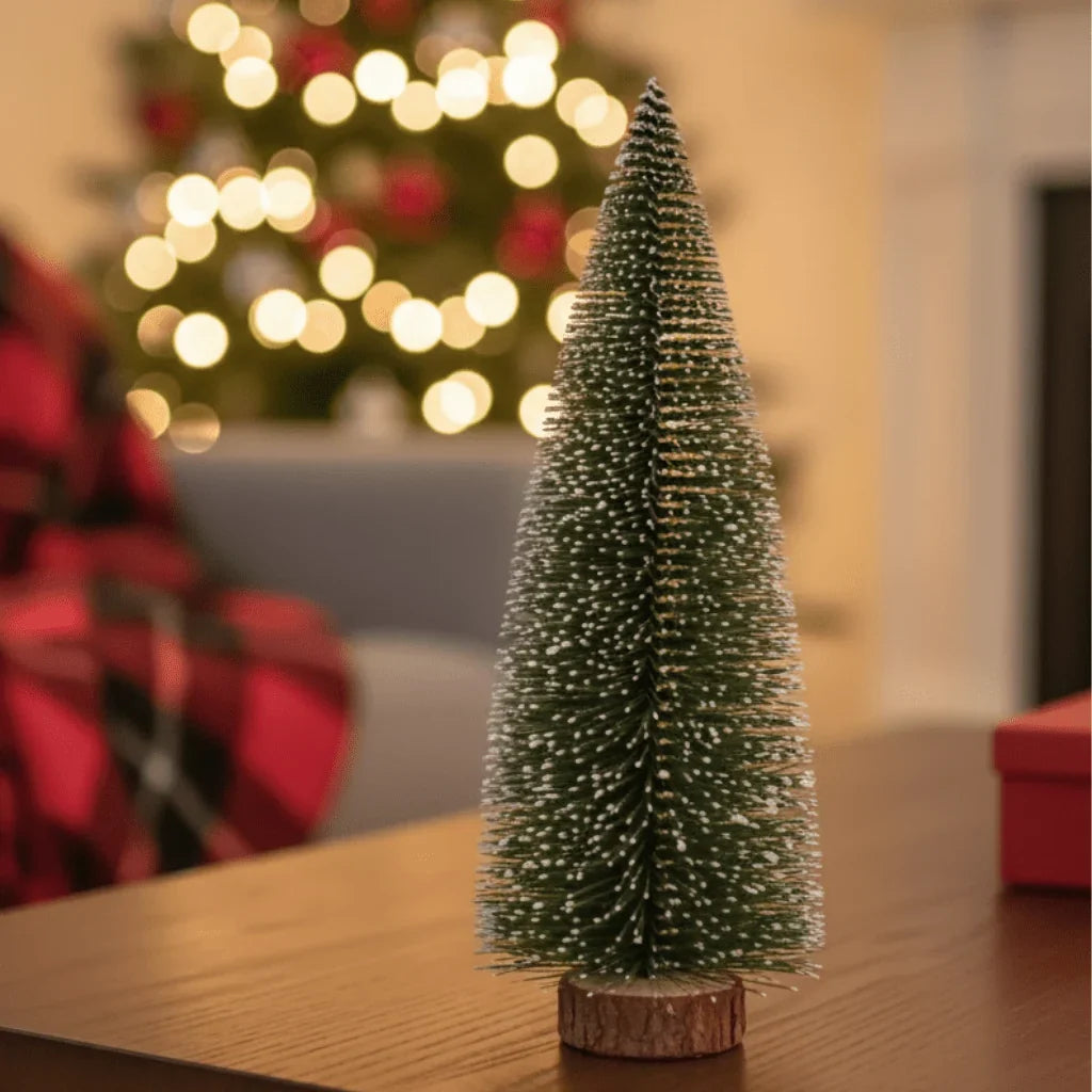 Sneeuwbedekte Mini Kerstboom Tafeldecoratie