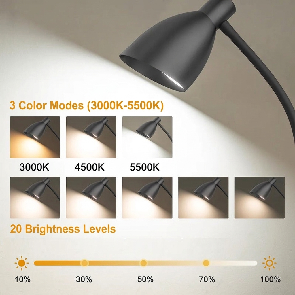 Dimbare Dubbele LED Bureaulamp