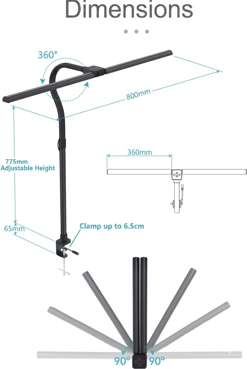 Dimbare LED Bureaulamp