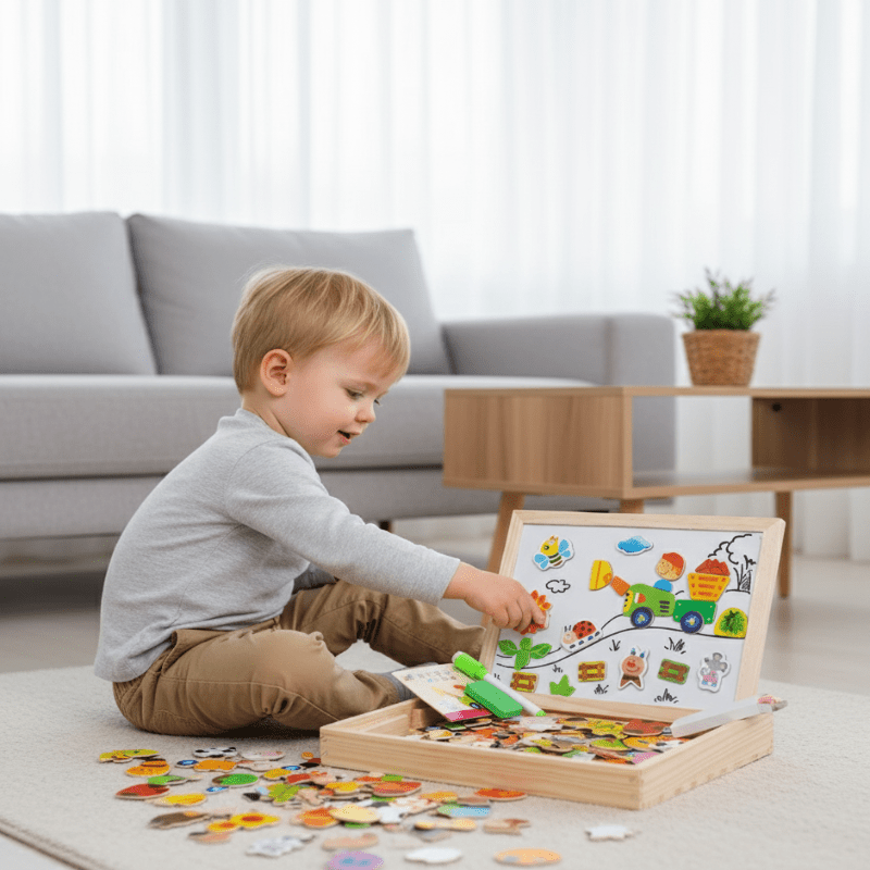Magnetisch Tekenbord 2-in-1 Houten Bord