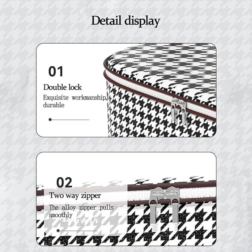 Haven opvouwbare houndstooth opbergdoos