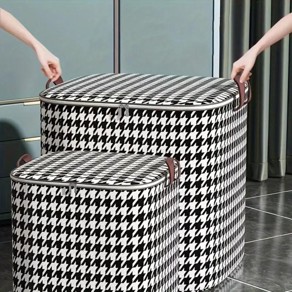 Haven opvouwbare houndstooth opbergdoos