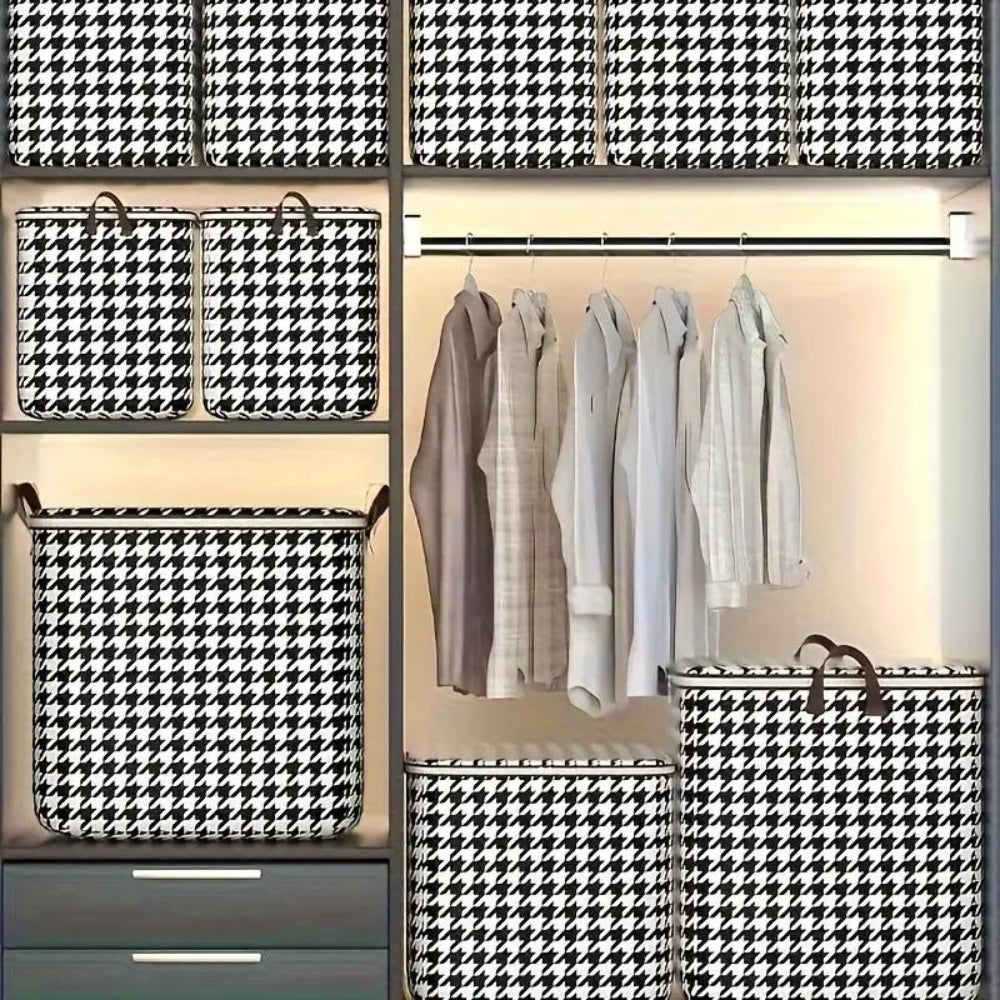 Haven opvouwbare houndstooth opbergdoos