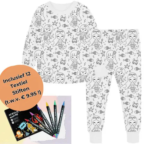 Inkleurbare Kinder Pyjama