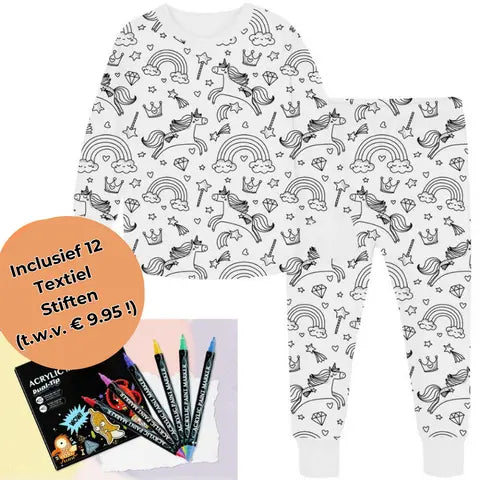 Inkleurbare Kinder Pyjama