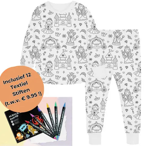 Inkleurbare Kinder Pyjama