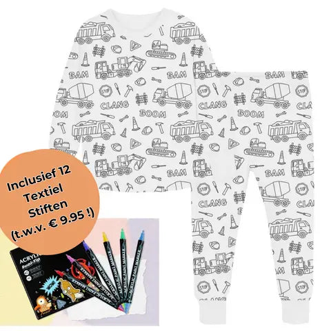 Inkleurbare Kinder Pyjama