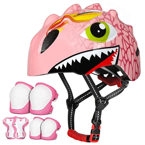 Kinderfietshelm Set Met Knie- En Elleboogbeschermers