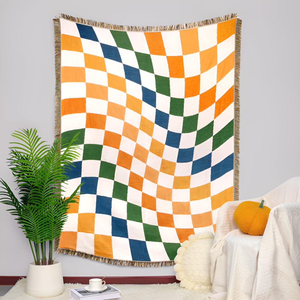 Multifunctionele dambord plaid deken