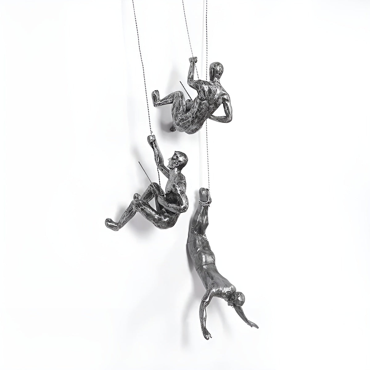 Klimmende Mannen metalen wanddecoratie set