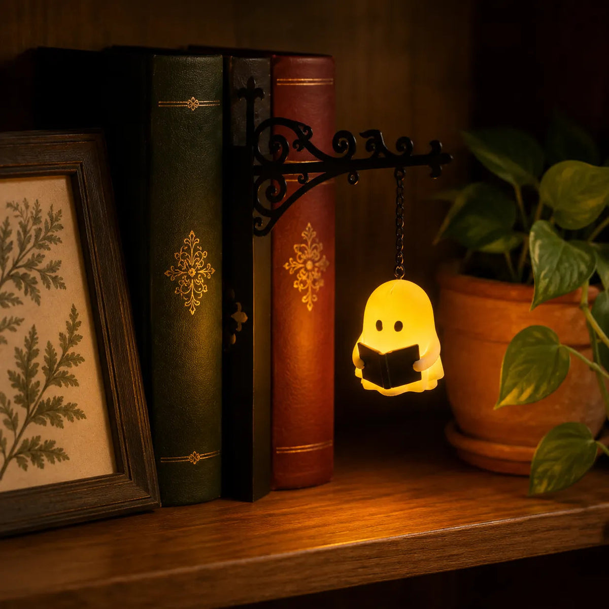 Lunaro boekenplanklamp