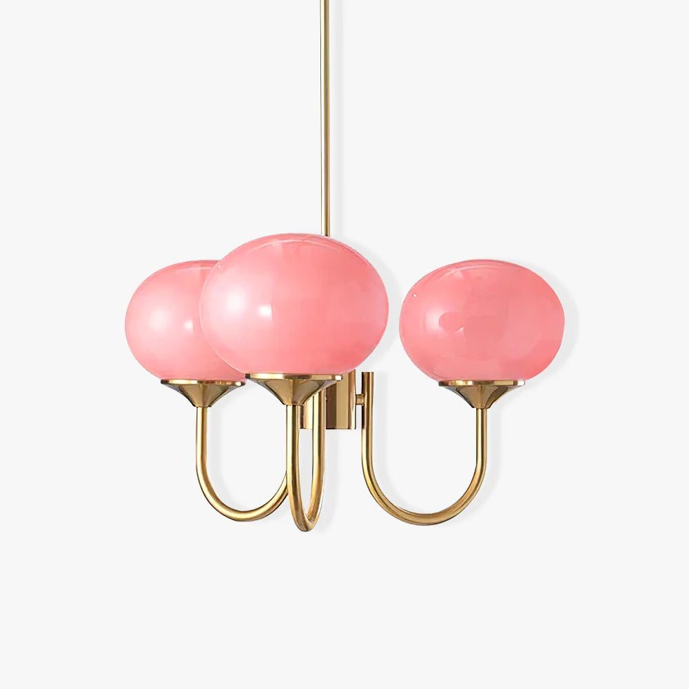 Glazen bolvorm kroonluchter plafondlamp