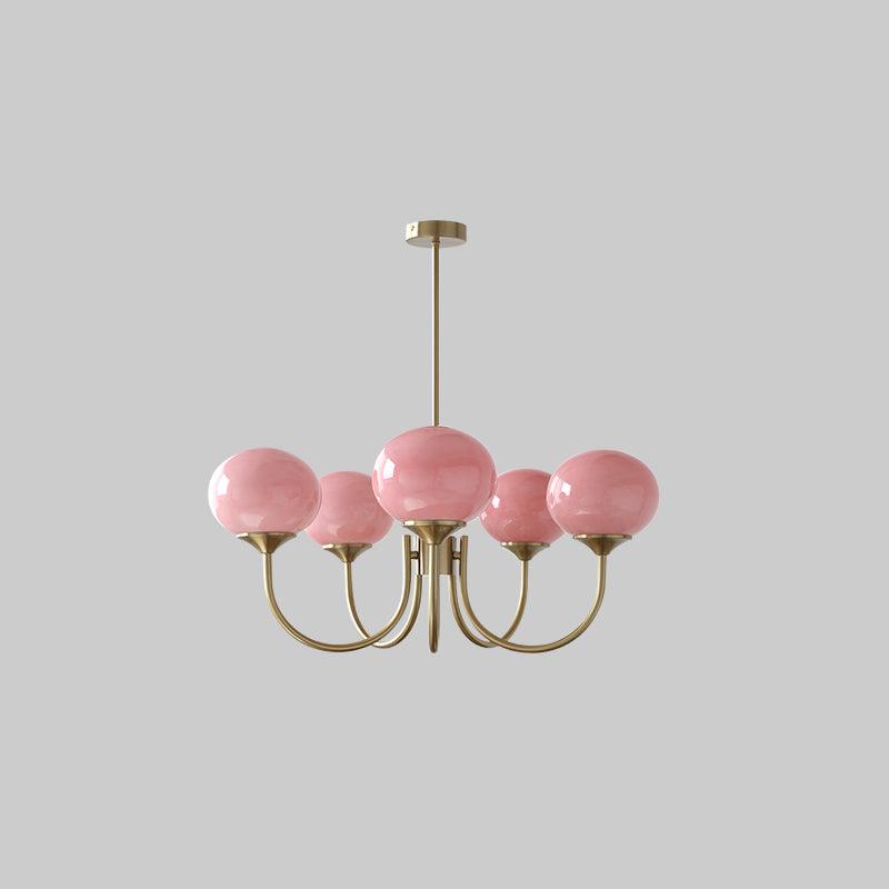 Glazen bolvorm kroonluchter plafondlamp
