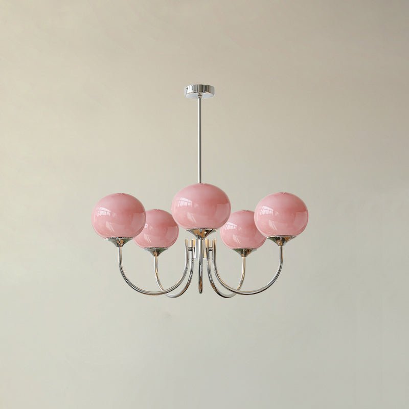 Glazen bolvorm kroonluchter plafondlamp