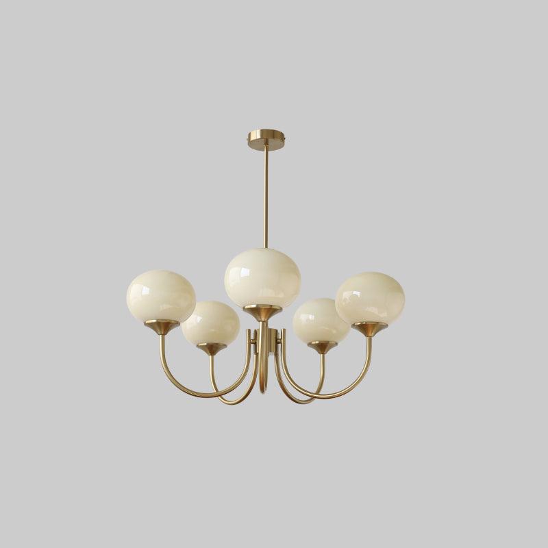 Glazen bolvorm kroonluchter plafondlamp