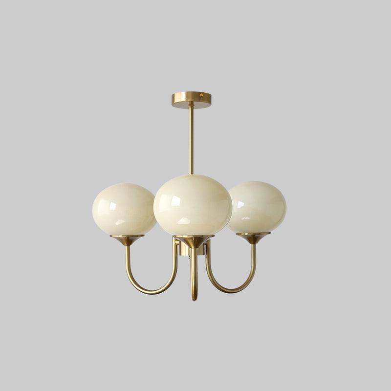 Glazen bolvorm kroonluchter plafondlamp