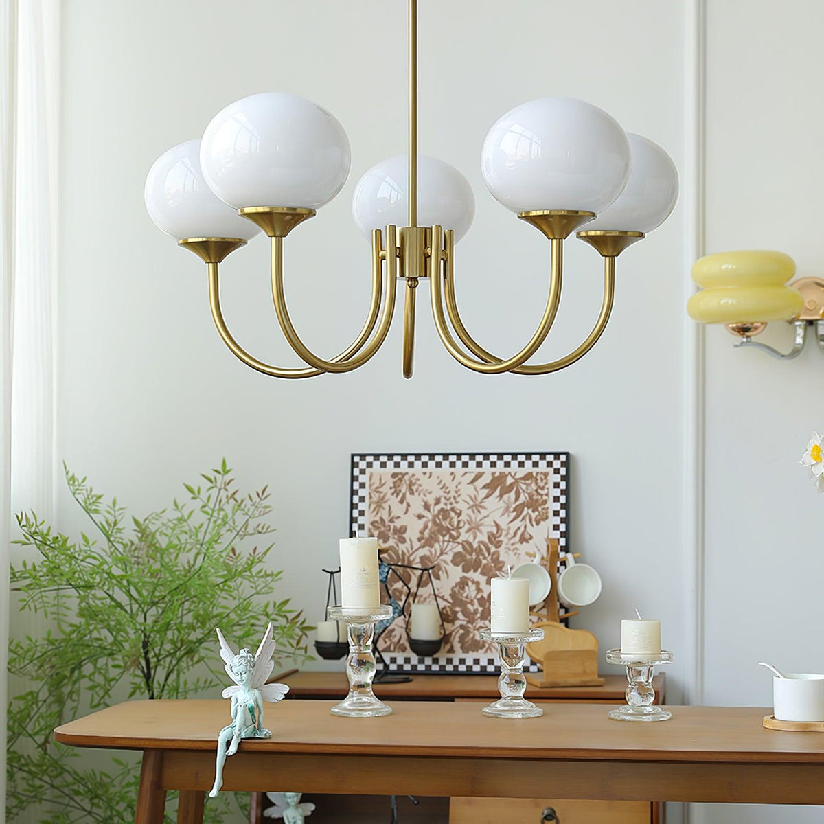Glazen bolvorm kroonluchter plafondlamp